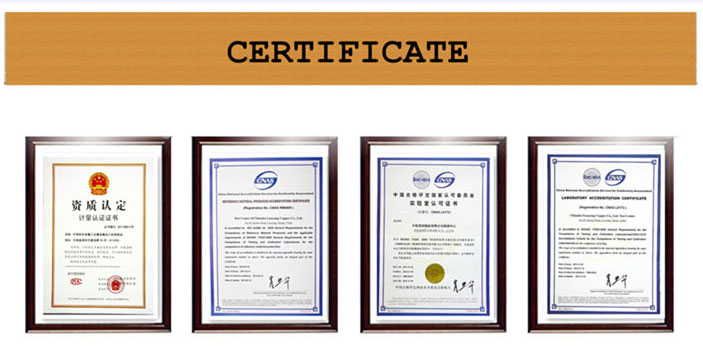 C7701 C7521 Nikkel sølvliste certificate